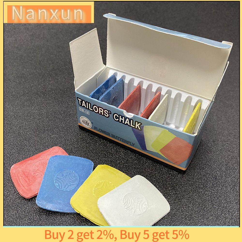 NWSJ 10Pcs Phụ kiện May Markers Chắp vá Phấn vải Phấn thợ may xóa được THỢ MAY Đầy màu sắc