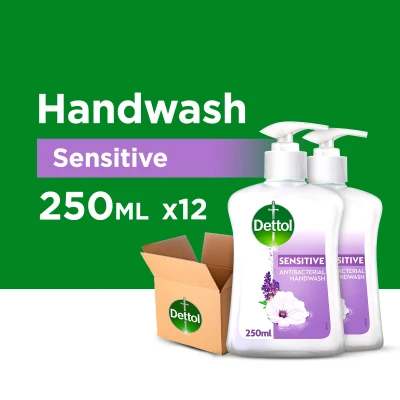 1 Carton Dettol Sensitive Liquid Hand Wash 250ml (Kills 99.9% of Germs)