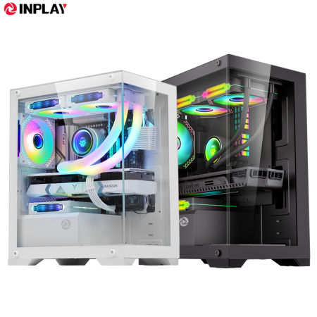 Inplay OpenView V100 Mid-Tower Gaming PC Case with Glass