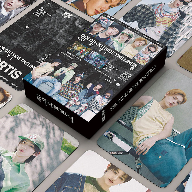 KPOP 55pcs CORTIS Photocard COLOR OUTSIDE THE LINES LOMO Card Collection Card