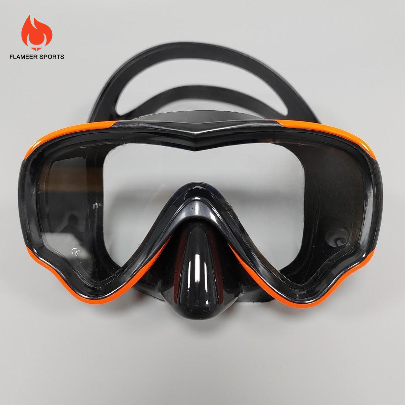 Flameer Kính lặn góc nhìn rộng với ống kính thủy tinh chịu nhiệt mặt nạ lặn cho Scuba Diving snorkeling bơi lội thể thao dưới nước dưới nước