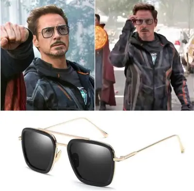 Fashion Avengers Tony Stark Flight Sunglasses Men Square Aviator Hawaii