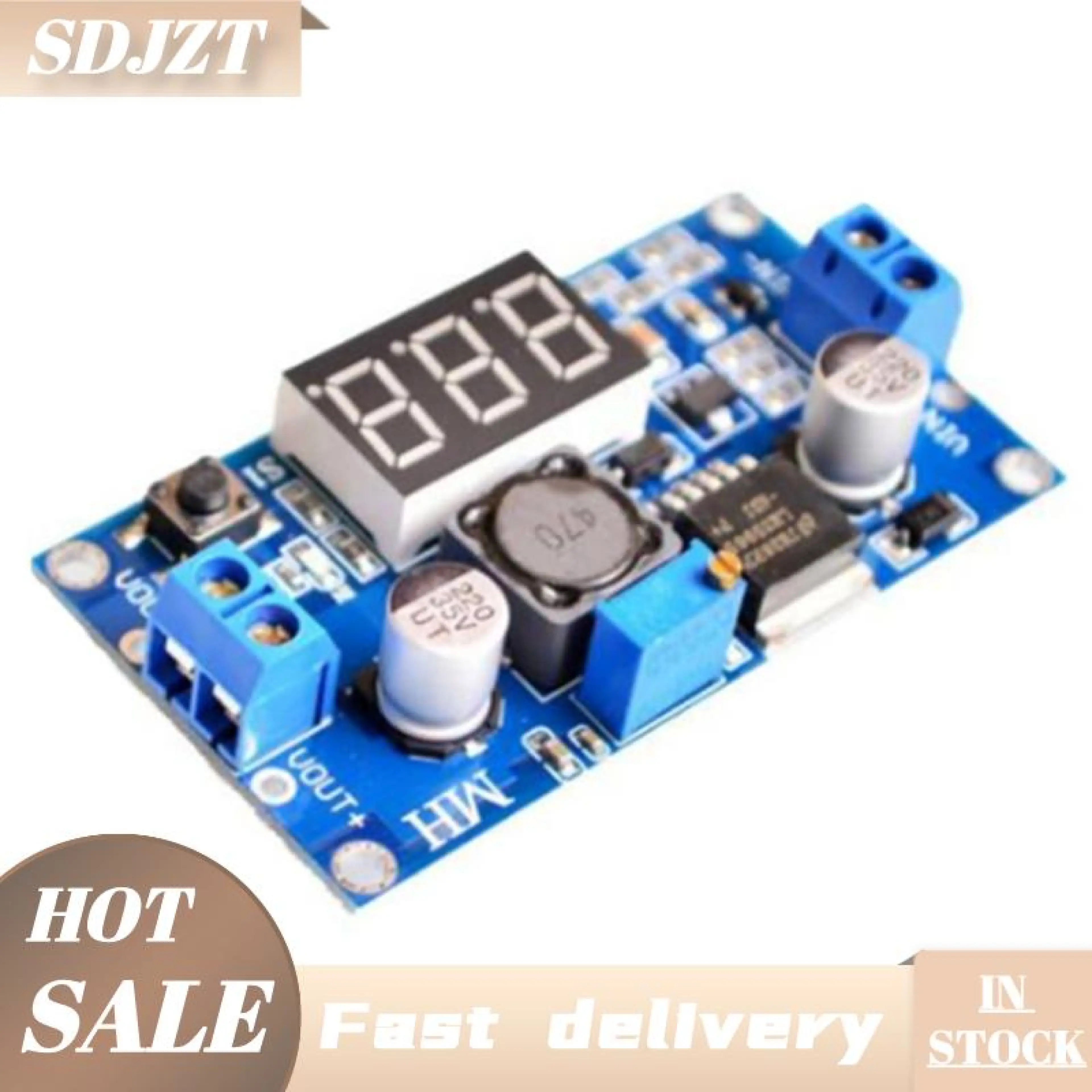 Diysound Lm2596 Dc-Dc Adjustable Buck Converter Step down Adjustable Voltage Regulator with Led Voltmeter - รูปที่ 1