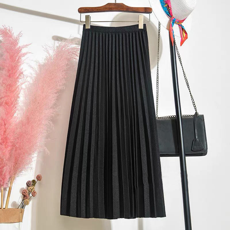 กระโปรงจีบแฟชั่นลดอายุสไตล์เกาหลีสำหรับผู้หญิงกระโปรงทรงเอเอวสูงเอวยางยืดดูผอมเพรียวแบบใหม่ฤดูร้อน2025 ราคา 149 บาท*ส่งฟรี