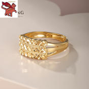 Vintage Adjustable Star Ring - 18K Saudi Gold - Women's Fashion