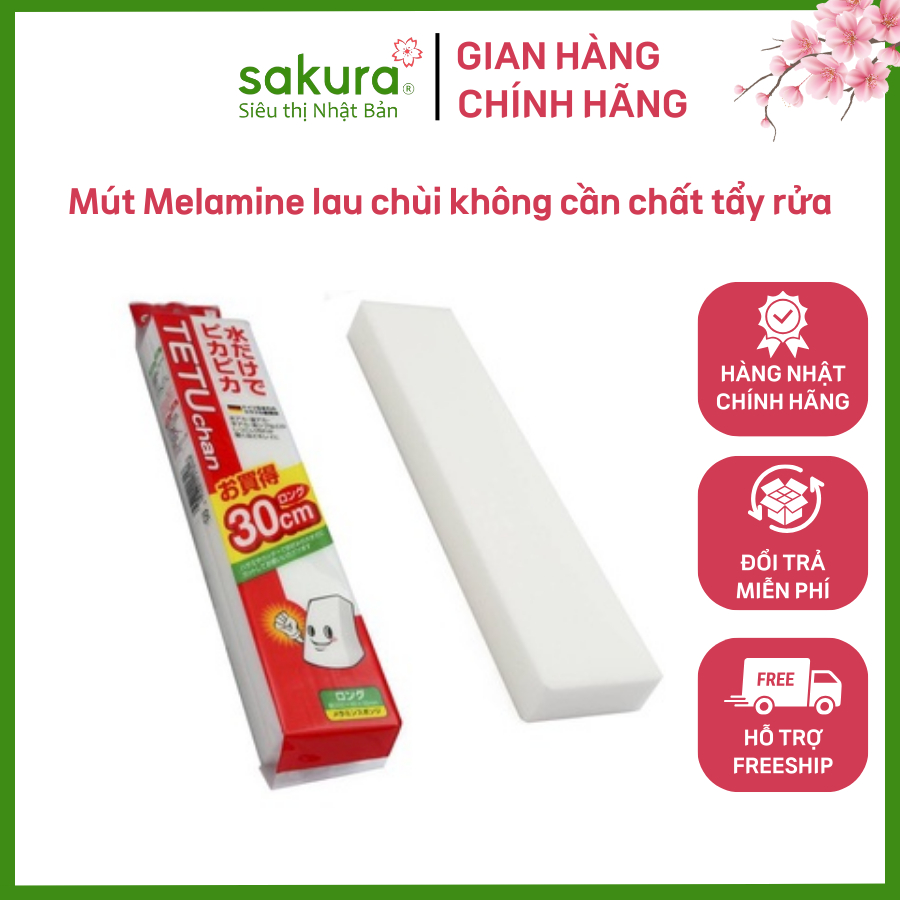 Mút Melamine lau chùi dạng thanh dài Kokubo không cần chất tẩy rửa