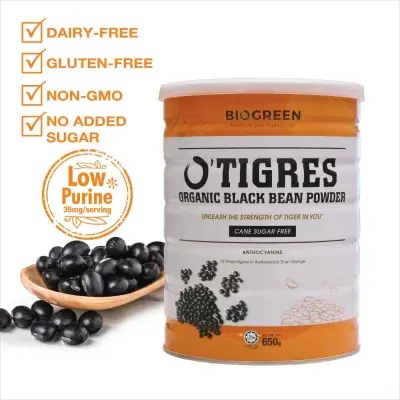 BIOGREEN O'Tigres Organic Black Bean Powder (Cane Sugar Free)