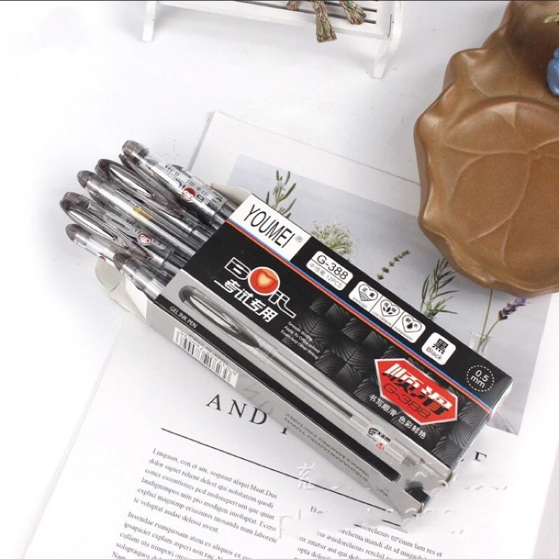 12pcs Sign Pens 0.5mm G-388 Boil Gel Ink Pen School Supplies Office Supplie