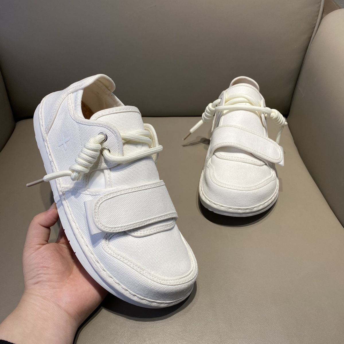 Giày Nam Sành Điệu Hề 2024 Mùa Xuân Mới Velcro Mặt Vải Thoáng Khí Thoải Mái Douyin Nhanh Tay Hot Phong Cách Thoải Mái Giày Thể Thao Thường Ngày - 6