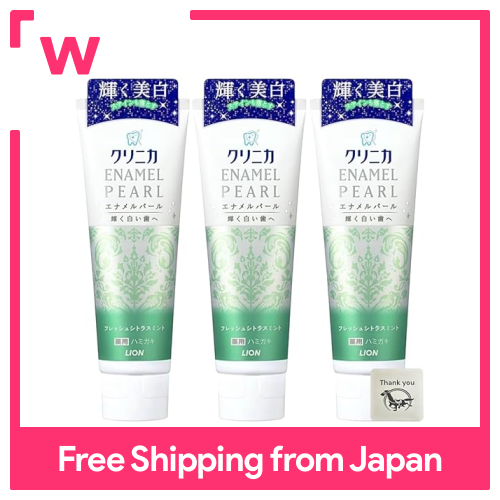 Kem đánh răng ngọc trai men Clinica, Bạc Hà Cam quýt tươi, 130g, bộ 3 + kunutonn Logo gốc e-amount