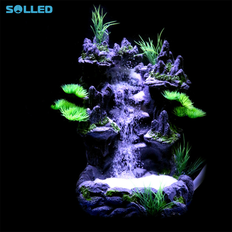 Aquarium Resin Rockery Landscape Decor, Fish Tank Waterfall Rockery Simulated Aquatic Plant Ornament Fish Tank Resin Decoration Accessory ราคา 847 บาท*ส่งฟรี