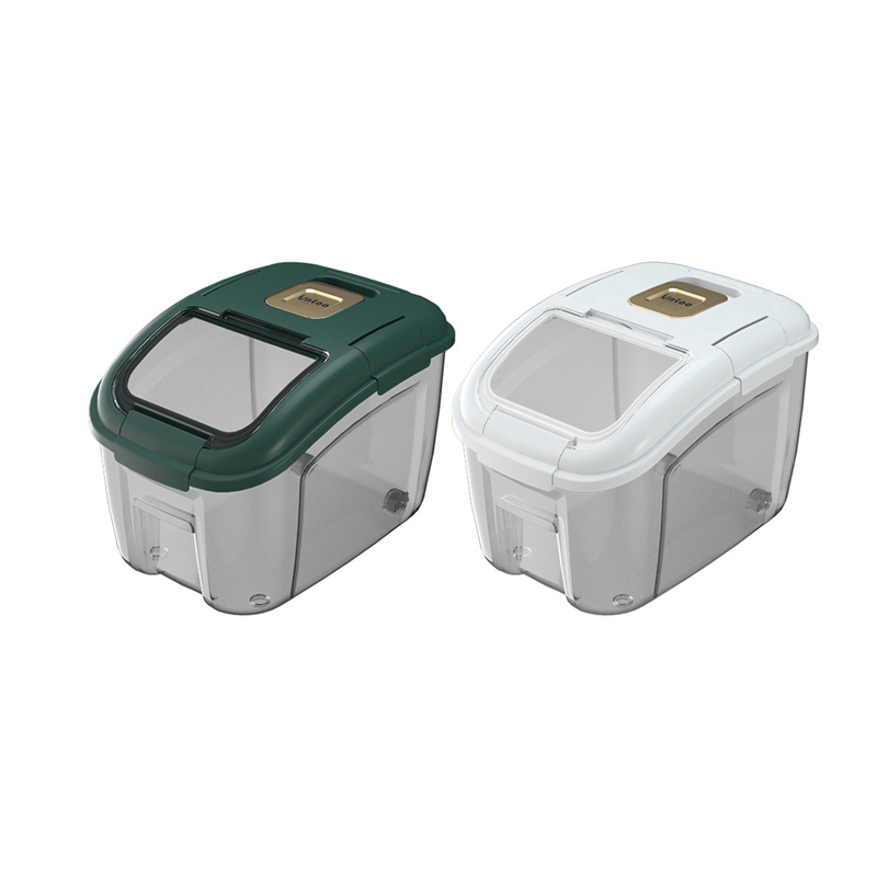 T0(SWBX) 5KG Kitchen Container Bucket Insect-Proof Moisture-Proof Rice Box Grain Sealed Jar Home Storage Pet Dog Food Store Box