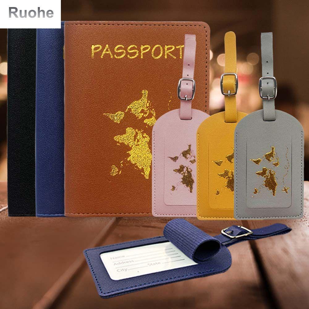 RUOHE Colorful Airplane Check-in Passport Card Case Baggage Boarding Pass