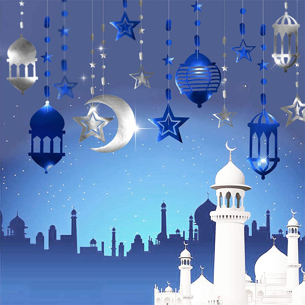 Osem osem 【eid mubarak】 8 chiếc treo lòng thòng trang trí lễ hội