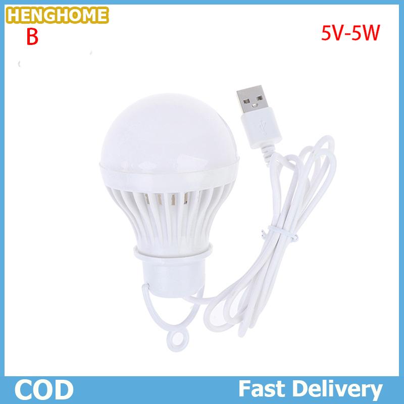HENGHOME 5V 3W-12W USB Bulb Light portable Lamp LED for hiking camping Tent travel Work