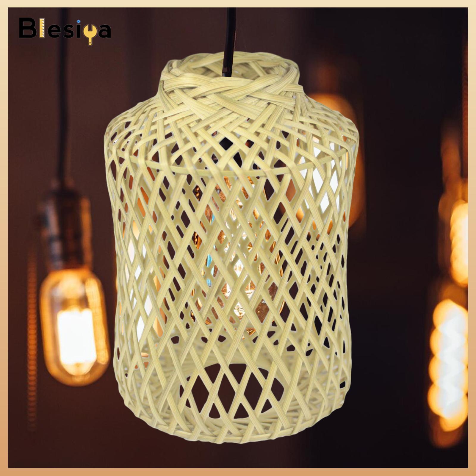 Blesiya Bamboo Woven Lampshade DIY Lighting Fixtures Replacement