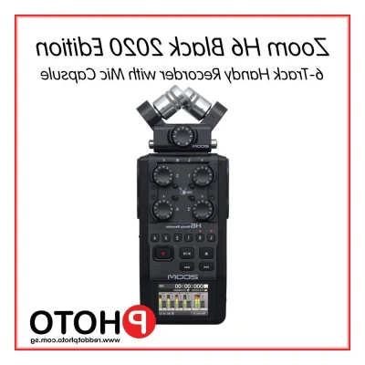 Zoom H6 Black 6-Input 6-Track Portable Handy Recorder with Single Mic Capsule (Black) 2020 EDITION
