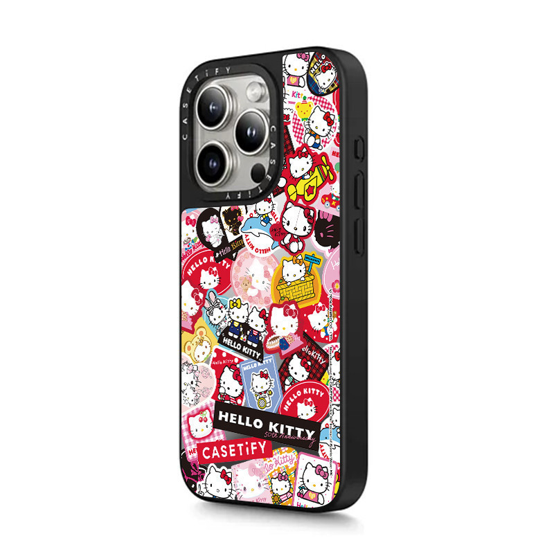 iPhoneアクセサリー CASETIFY Hello Kitty 50th Anniversary CASETiFY Hello Kitty 50th Anniversary - Sticker Frame Case