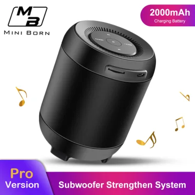 Mini Born Wireless Bluetooth Speaker Portable Mini Speaker Stereo Bass Sound Speakers Hands-free Calling Speaker Bluetooth 5.0 Wireless SpeakersWaterproofSpeaker Support TF