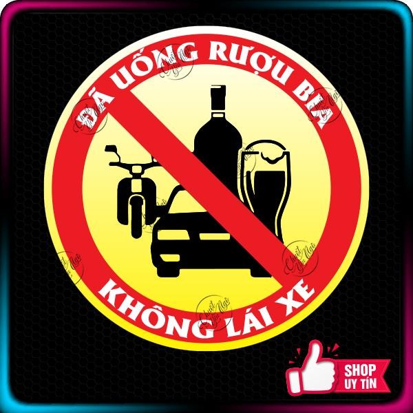 Logo đã uống rượu bia không lái xe dán ôtô an toàn giao thông decal trang trí ô tô xe hơi Giá 21,600 Đồng*Miễn phí vận chuyển