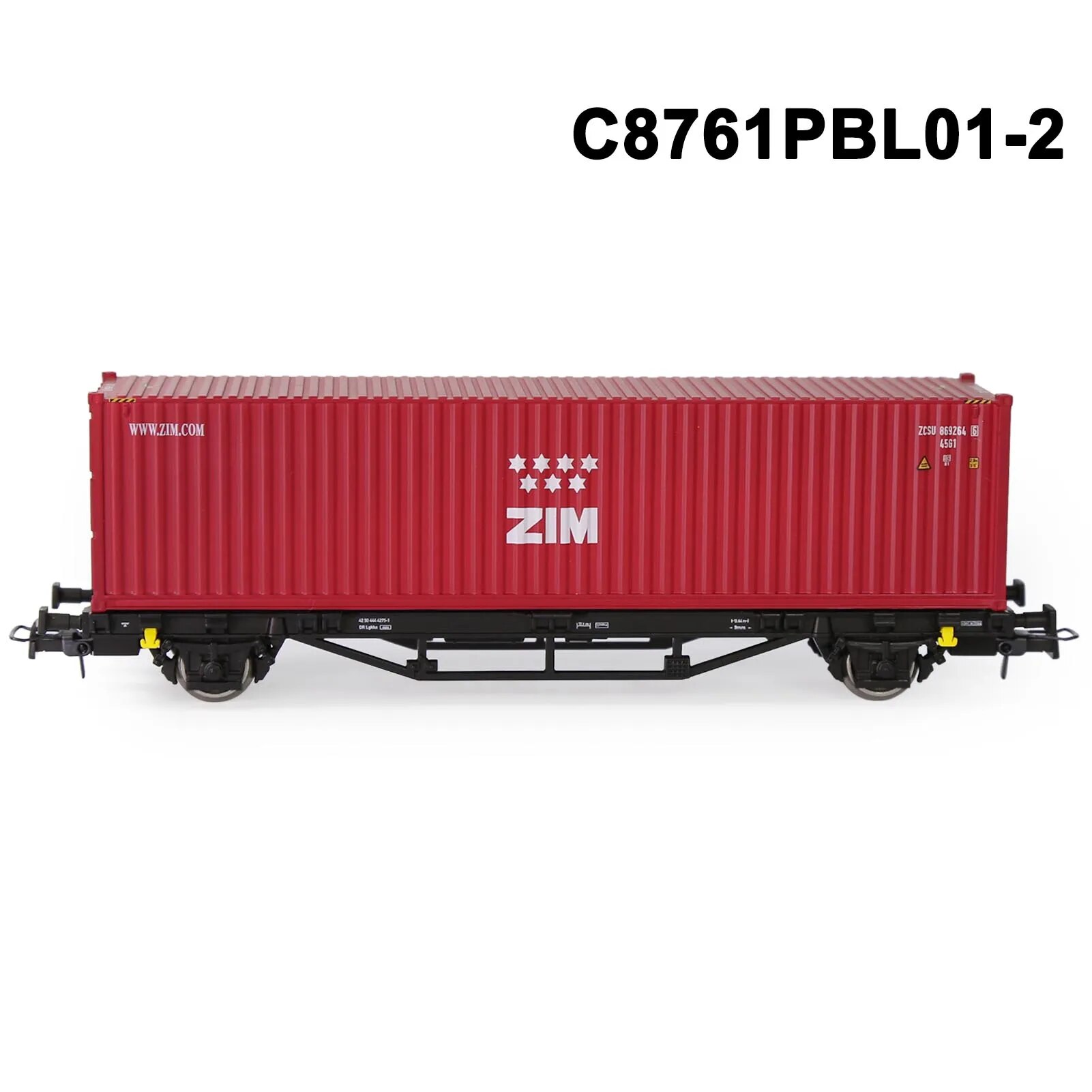 Evemodel mô hình đường Sắt Tỉ Lệ ho 1:87 Xe rơ móc với container 20ft 40ft vận chuyển hàng hóa hộp r