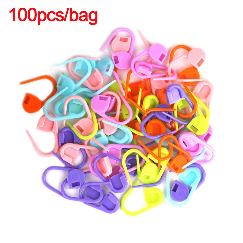 AOSEETING 100/120PCS Plastic Tools Markers Locking Stitch Sewing supplies Clip Crochet Hook kits Knitting Accessories