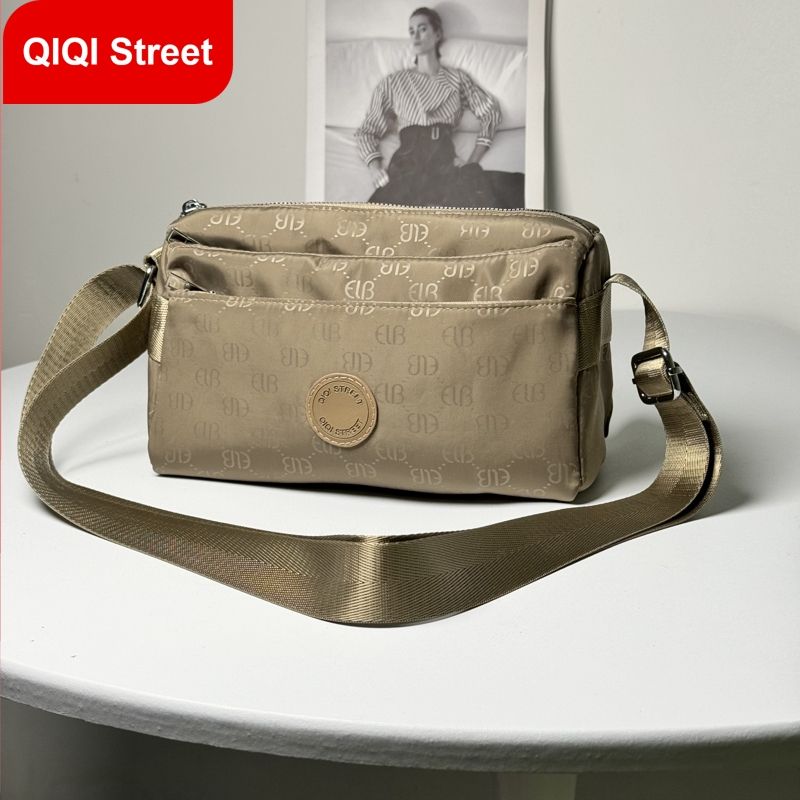 nylon cloth Cross body bag, multi-layer mother Sling bag for women, waterproof cloth shoulder bag, lightweight messenger bag for daily