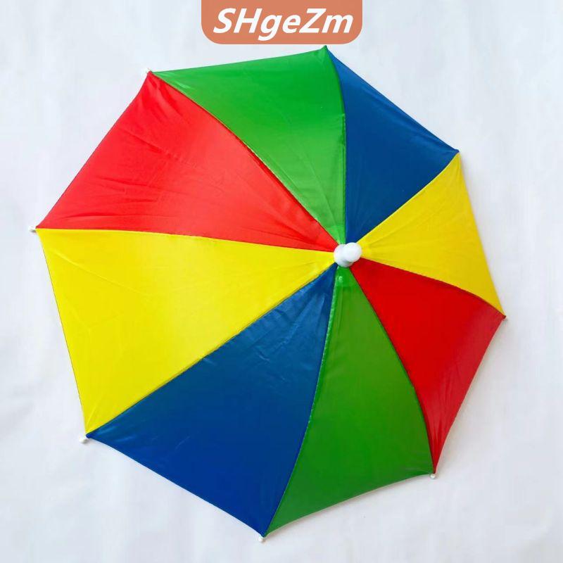 [COD] SHgeZm Xách tay mưa hat ngoài trời gấp Ô câu cá dù để che nắng chống UV cắm trại câu cá Headgear hat bãi biển phụ kiện