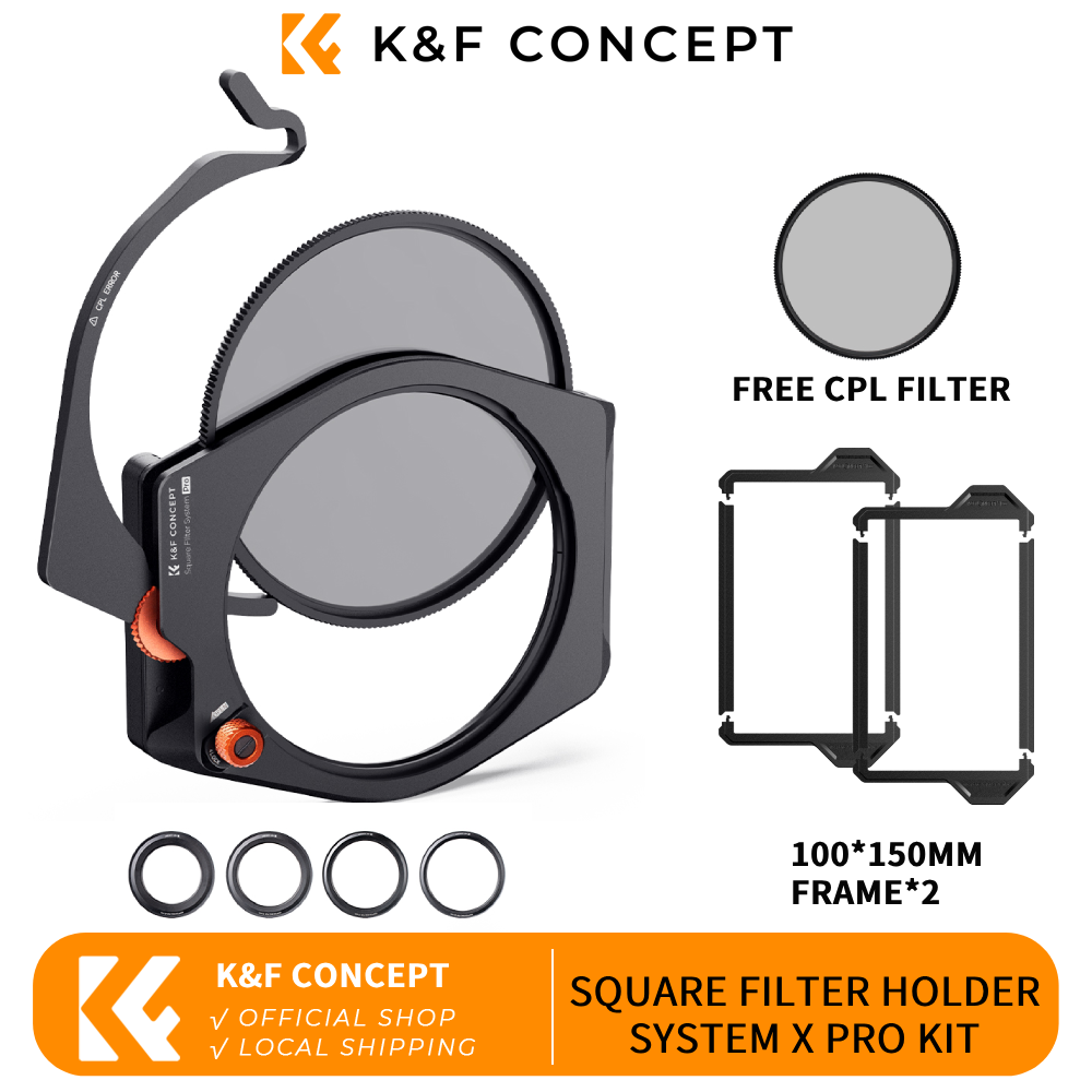 K & F Concept Hệ thống giá đỡ bộ lọc vuông x Pro Kit cho ống kính máy ảnh