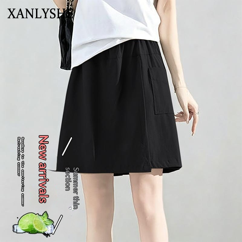 XANLYSHE กางเกงกระโปรงทรงเอสั้นสำหรับผู้หญิง รุ่นใหม่ ใส่สบาย ระบายอากาศได้ดี เหมาะกับการแต่งตัวแบบลำลองและทำงาน ราคา 173 บาท*ส่งฟรี