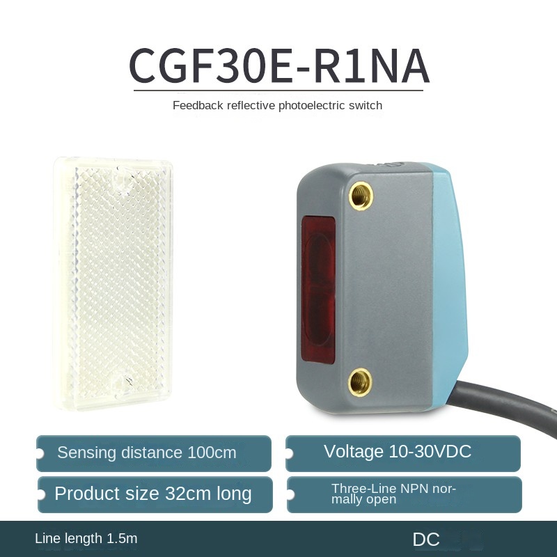 Cảm Biến Quang Điện CGF30E R1NA CNTD - tùy chọn Phản Xạ Khuếch Tán, 3 Dây Thường Mở, Đóng NPN/PNP, D30/T5/R1, Điều Khiển Tự Động Nhỏ Gọn