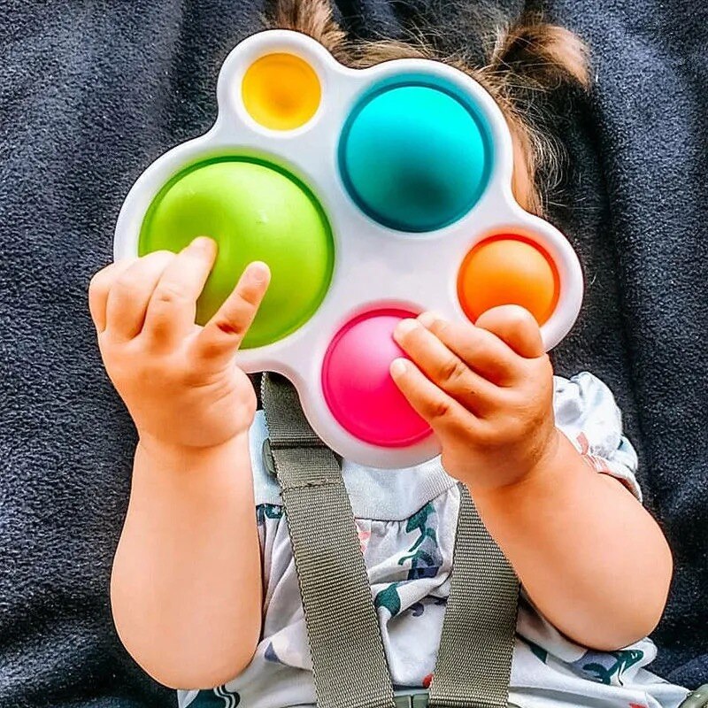 Đồ chơi trẻ sơ sinh Montessori tập thể dục Hội Đồng Quản trị Rattle câu đố đầy màu sắc thông minh giáo dục sớm đào tạo chuyên sâu Đồ chơi giải tỏa căng thẳng