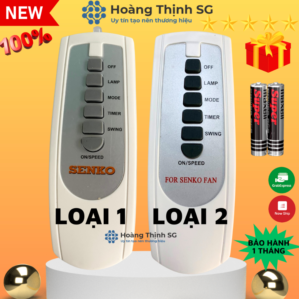 Remote điều khiển quạt SENKO, điều khiển quạt SENKO - Tặng kèm pin - Phương Uyên