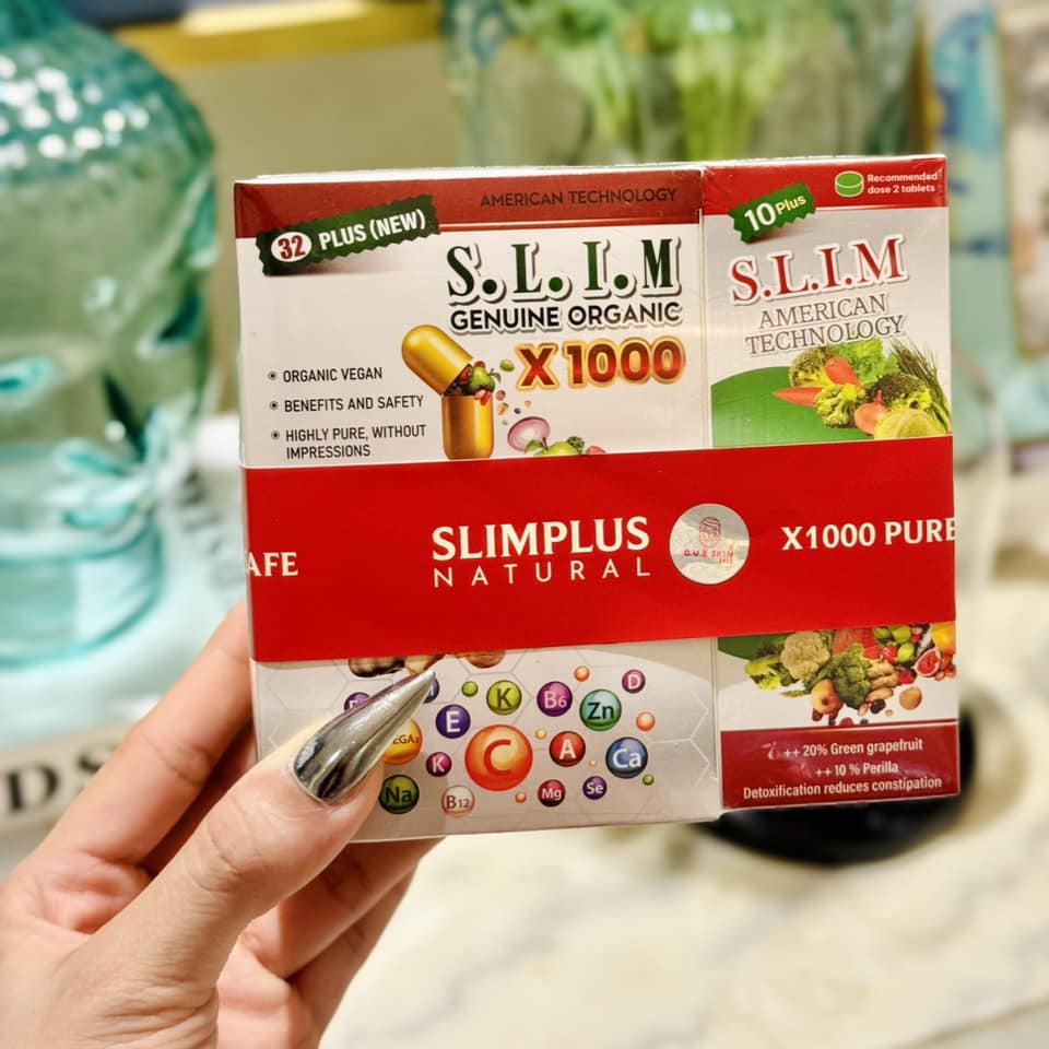 Giảm cân Nâng mông slim Nhật Bản X1000 Giảm cân SLIM FIT mẫu mới 1 Hộp 32 viên