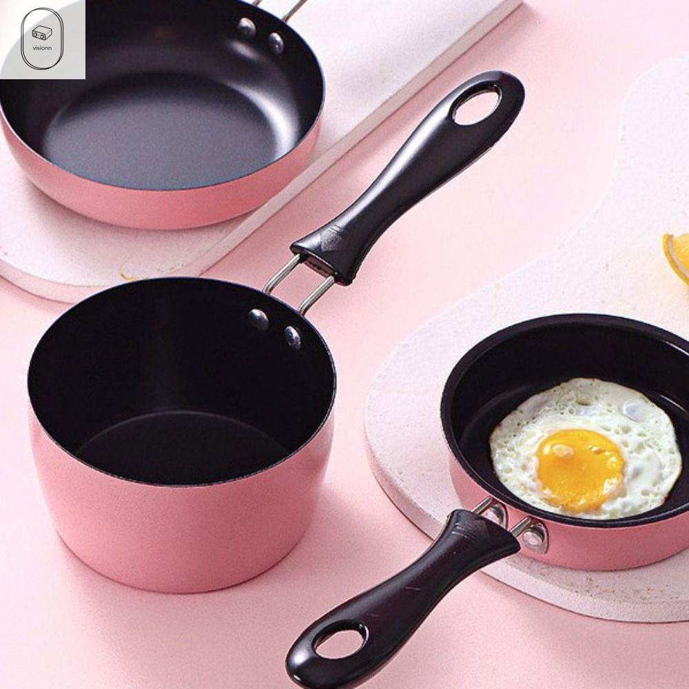 VISIONN Không dính Chảo sữa Mini Sâu Chảo Phổ thông Sức chứa nhỏ Chảo rán Thức ăn trẻ em