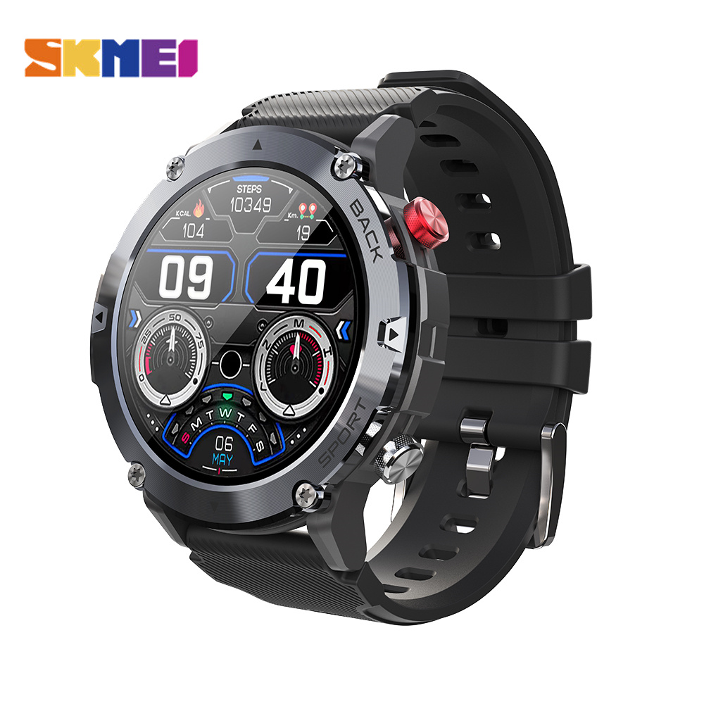 SKMEI Đồng hồ thông minh phiên bản nâng cấp cuộc gọi Bluetooth Heart Rate Theo Dõi Sức Khỏe đếm bước Calorie Ngủ Không Thấm Nước Dây đeo Silicone mềm Thể Thao Đồng hồ thông minh Cho Nam Giới