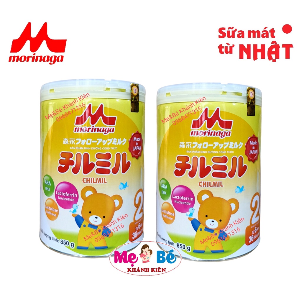 Combo 2 hộp sữa morinaga số 2 850g mẫu mới