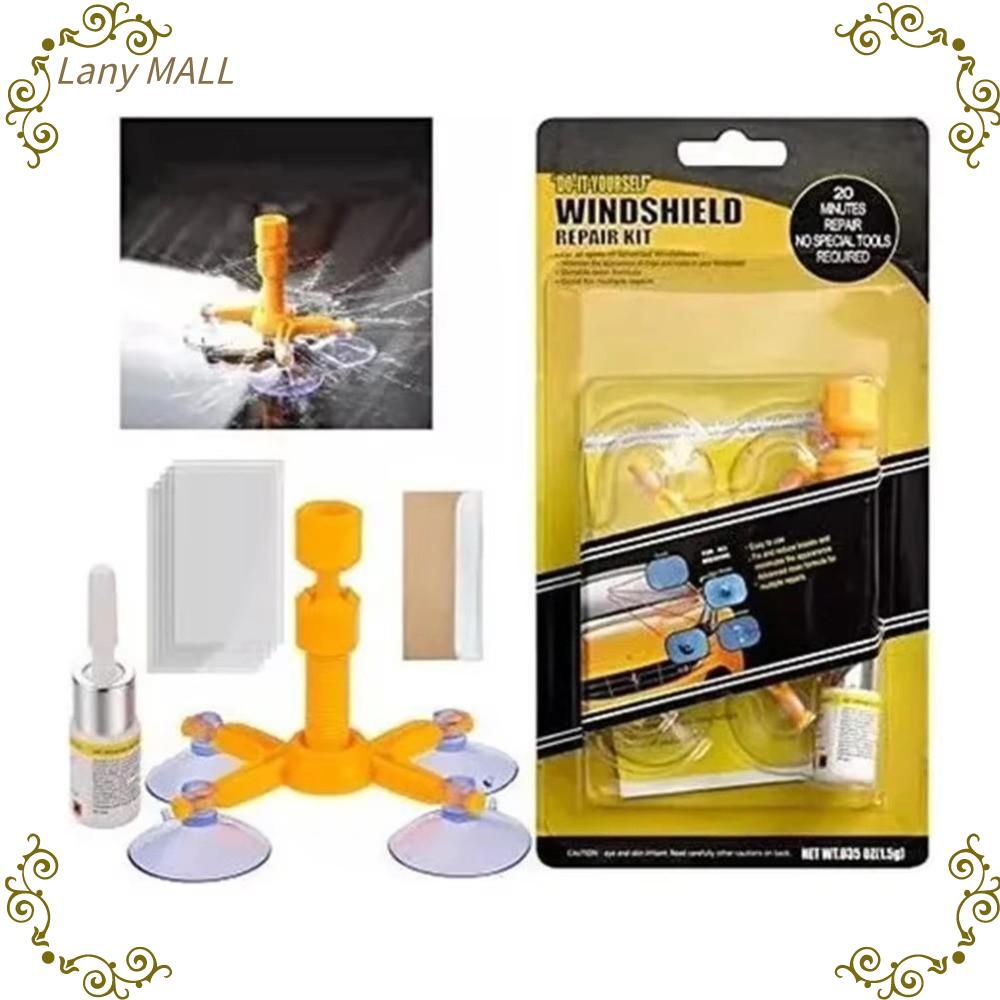 LANY MALL Cốc hút mạnh mẽ Bộ sửa chữa kính chắn gió Chất bịt kín nhựa Giải quyết nhanh chóng Bộ sửa chữa kính ô tô Đa năng Cầm tay Máy dán cửa sổ tự động Ô tô