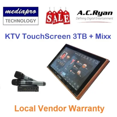 AC Ryan Touchscreen KTV Player 15.6 LCD with 3TB HDD + MIXX 168 Karaoke Mixer with 2 Cordless Microphone - Local Vendor Warranty