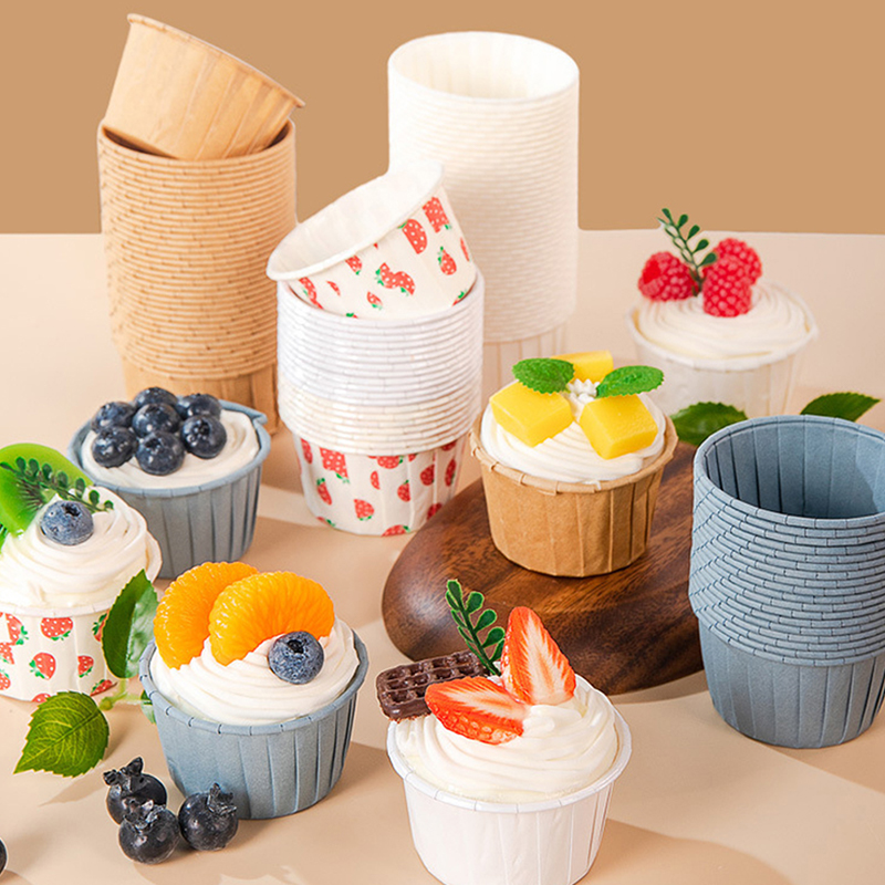 YANXING1 50 cái khay đựng đồ tráng miệng bánh nướng xốp Khay đựng bánh cupcake tự làm