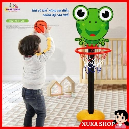 Đồ chơi vận động ném bóng rổ có 4 mức nâng hạ chiều cao giúp bé tăng chiều