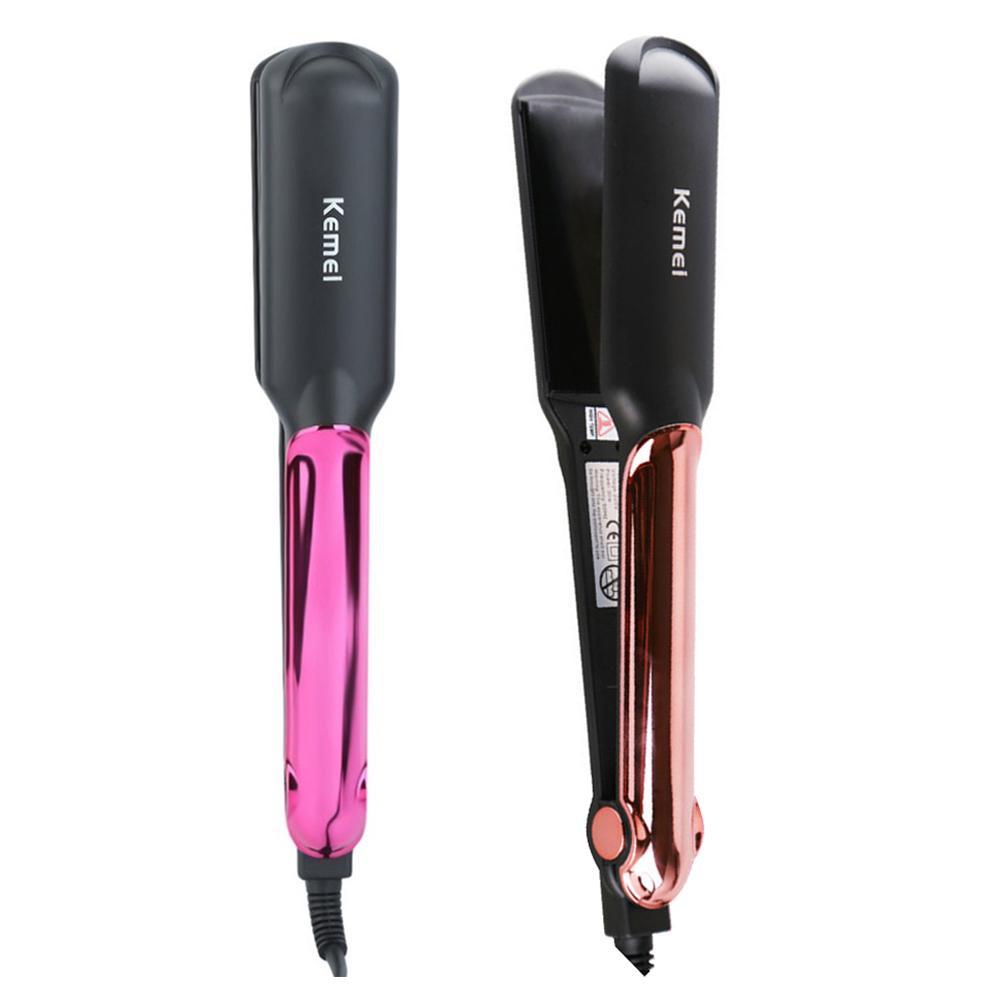 Máy duỗi tóc Kemei KM 2113 chỉnh nhiệt độ thông minh chuyên dùng duỗi ép thẳng uốn cúp đuôi-BH 1 đổi 1