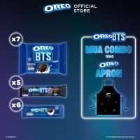 [Bao gồm tạp dề] Combo 18 Bánh OREO BTS Bánh Quy Tím Kẹp Kem Vị Bánh Nướng Đường Nâu Hotteok  & Vị Vani