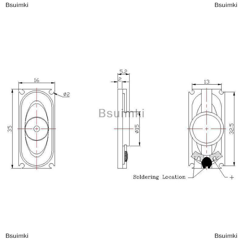 [COD] Bsuimki 1pcs máy tính xách tay loa sừng 2 W 8R 1635 loa lớn 8 ohms 2 Watt 35x16mm Độ dày 5.2mm