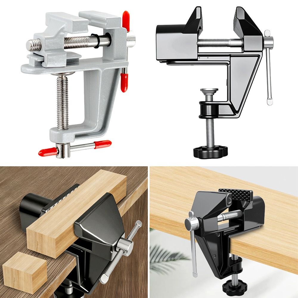 TI9P Kìm phẳng Mỏ kẹp mini Nhỏ loại Bàn làm việc Di động Có thể điều chỉnh Giá đỡ phó Mô hình làm đồ trang sức