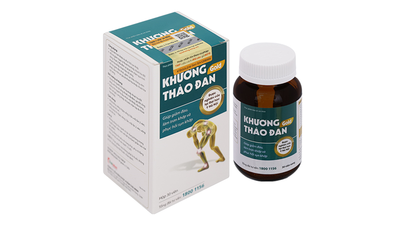 Khương Thảo Đan Gold giúp giảm triệu chứng thoái hóa khớp hộp 30 viên