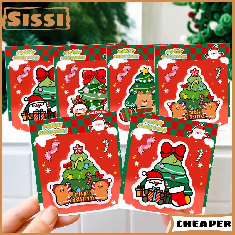 Sissi 5 10 chiếc giấy ghi chú Cây thông giáng sinh hoạt hình dễ thương ghi chú dán ghi chú văn phòng phẩm sinh viên ghi nhớ Pad đồ dùng học tập quà tặng