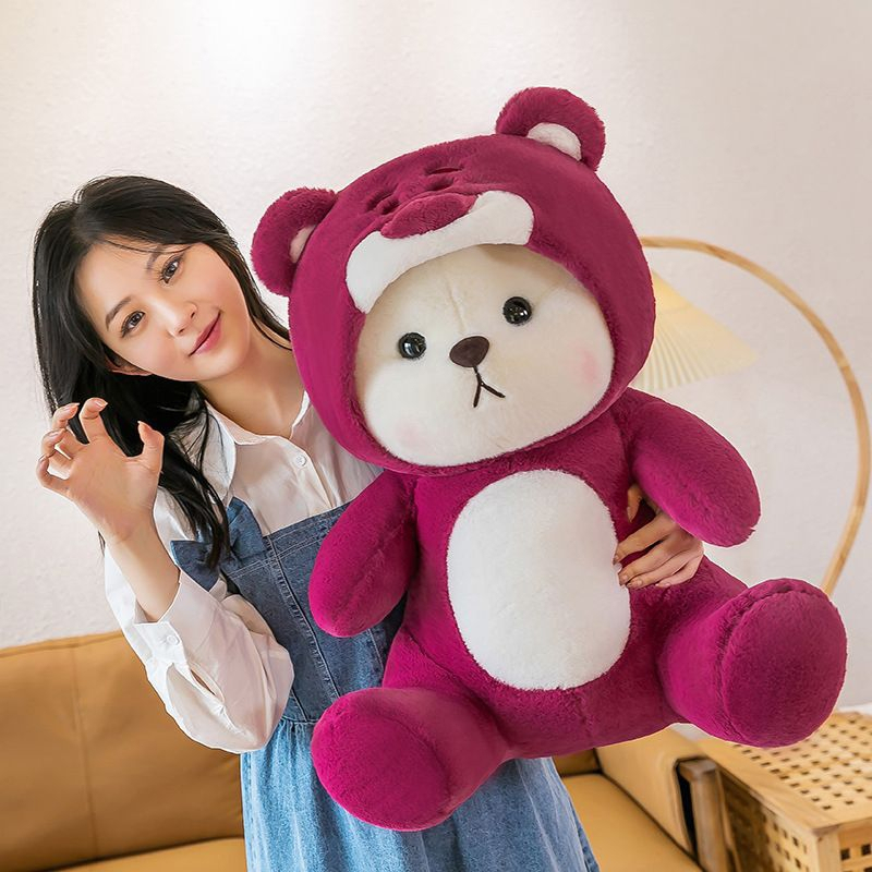 Boneka Bear Custom 40cm XL Bahan Plush Hadiah Anak kado Ulang Tahun Mewah