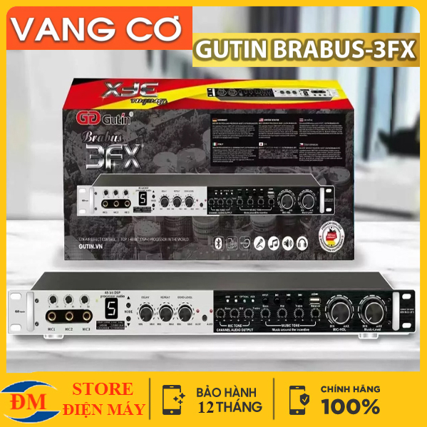 Vang Cơ Lai Số Gutin Brabus 3FX, Vang Cơ Lai Số Hiện Đại, Reverb Chuyên Nghiệp Cổng Sub Riêng Biệt, 