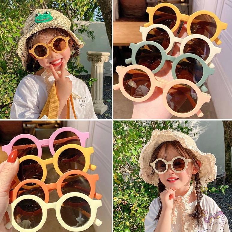 Mắt kính thời trang/ Kính râm chống nắng gọng tròn, vuông, tai thỏ, mắt mèo, tai gấu, cầu vồng, đám mây cho bé trai và bé gái